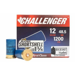 Challenger Ammo 12 Gauge 1 3/4 Inch #4 14 Pellet Buckshot 20/Box
