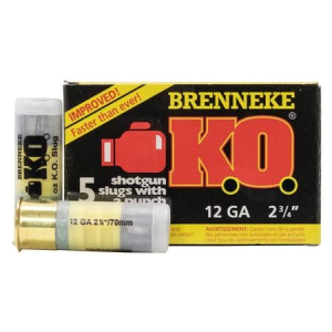 Brenneke 12 Gauge 2-3/4 in 1 oz Slug K.O. 5/Box