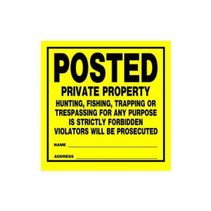 Hme Products Sign - Posted Private Property (12 Pack)