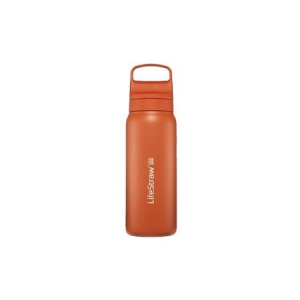 Lifestraw 24 oz GO Stainless Steel Water Bottle with Filter - Kyoto Orange