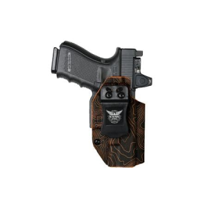 We The People IWB Holster for Glock 43/43X MOS, Orange Topographic Map Color