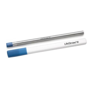 Lifestraw Sip Reusable Stainless Steel Water Filter Straw with Carry Case - Stormy Blue