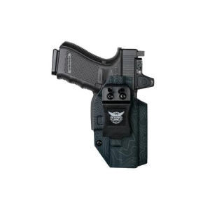 We The People Glock 43/43X MOS Left Handed Red Dot Optic Cut Holster - Gray Topographic Map