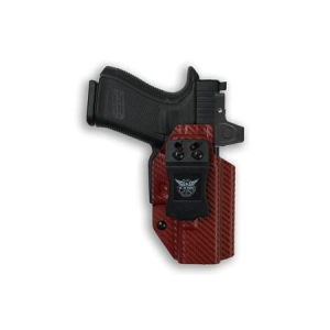 We The People Springfield Right Handed Hellcat Pro Red Dot Optic Cut Red Carbon Fiber IWB Hols