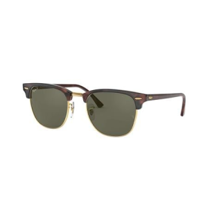 Ray-Ban Clubmaster with Gloss Tortoise Frame and Green Classic G-15 Lenses