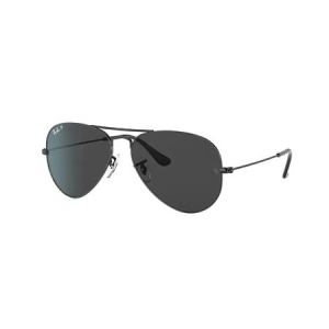 Ray-Ban Aviator Total Black Sunglasses with Black Frame and Polarized Black Lenses