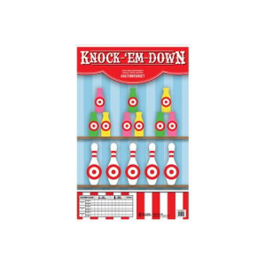 Action Targets Action Target GSCARBTTL100 Entertainment Knock-'Em-Down Bottles/Pins Paper Hanging 23" x 35" Multi-Color 100 Per Box