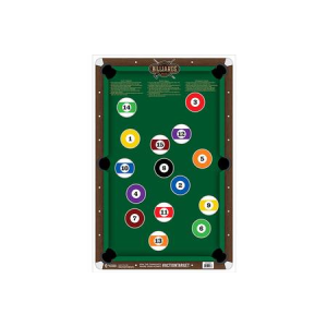Action Targets Action Target GSPOOL100 Entertainment Pool Table Paper Hanging 23" x 35" Multi-Color 100 Per Box
