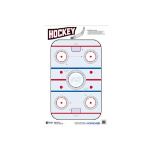 Action Targets Action Target GSHOCKEY100 Entertainment Hockeye Paper Hanging 23" x 35" Blue/White 100 Per Box