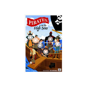 Action Targets Action Target GSPIRATES100 Entertainment Pirates/Sailor Paper Hanging 23" x 35" Multi-Color 100 Per Box