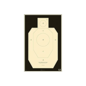 Action Targets Action Target IDPAP100 Competition Official IDPA Silhouette Tagboard Hanging 23" x 35" Black/White 100 Per Box