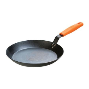 Lodge Cookware 12 Inch Steel Skillet with Orange Silicone Handle Holder