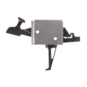Cmc Triggers Drop-In Two-Stage Flat Trigger w/ 1-3 lbs Draw Weight & Black/Silver Finish