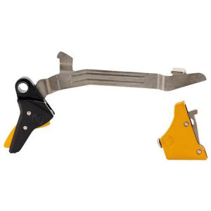 Timney Alpha Competition 9mm Luger/40 S&W Gold Straight Trigger Compatible w/Most Glock Gen3-4