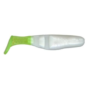 Charlie Brewers Slider 2 1/8" Slider Minnow White/Chartreuse Tail
