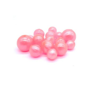 P Line Round Rigging Beads 8 MM 60 Piece - Clear/Pink