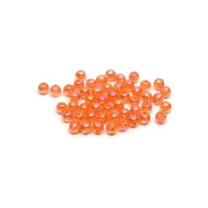 P Line Round Rigging Beads 6 MM 120 Piece - Clear/Orange