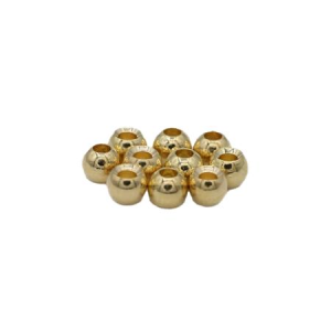P Line Round Rigging Beads 6 MM 120 Piece - Metallic Gold