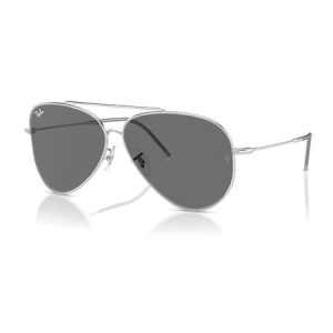 Ray-Ban Aviator Reverse Sunglasses with Silver Frame and Dark Grey Lenses