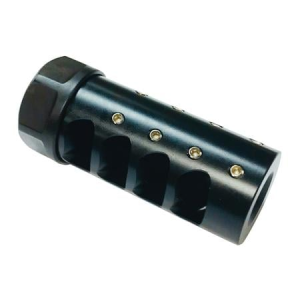 American Precision Arms Gen 3 Little Bastard Self Timing Brake Black Nitride Stainless Steel with 5/8"-24 tpi Threads, 2.55" OAL & 1" Diameter f