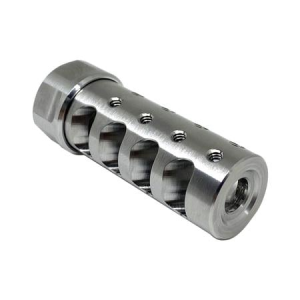 American Precision Arms The Answer Gen 3 Micro Bastard Brake Stainless Steel with 1/2"-28 tpi Threads, 2.20" OAL & .600"-.750" Diameter for 223