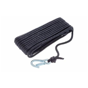 Attwood Solid Braided MFP Anchor Line, 3/8 Inch x 50 Foot, Black