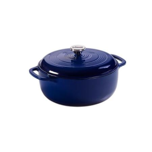 Lodge Cookware 6 Quart Indigo Essential Enamel Cast Iron Dutch Oven