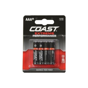 Coast Extreme Performance Alkaline AAA Batteries 4-Pack