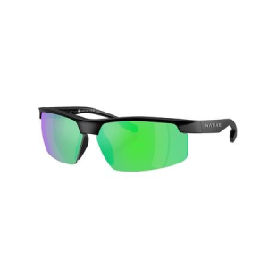 Native Eyewear Ridge-Runner Crest Matte Black Frame with Green Reflex Polarized Lenses