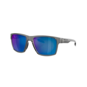 Native Eyewear Breck Matte Smoke Crystal Frame with Blue Lenses