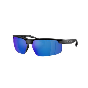 Native Eyewear Ridge-Runner Crest Matte Black Frame with Blue Reflex Polarized Lenses