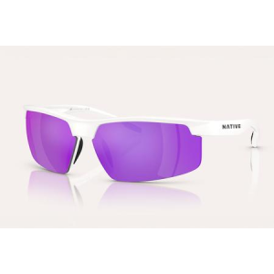 Native Eyewear Ridge-Runner Crest Satin Quartz Frame with Violet Reflex Polarized Lenses