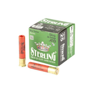 Sterling 410 Gauge 2.5 Inch Rifled Slug Big Game Series 25/Box