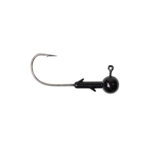Lunkerhunt Ball Head Jig 1/4 oz 4/0 Hook Gloss Black