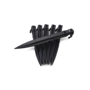 Atwood 9 in Tent Scout Stakes 6 Pack- Black
