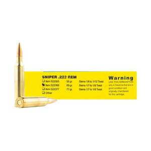 Buffalo Bore 223 Remington 69 Grain Hollow Point Boat Tail Strictly Business Sniper 20/Box