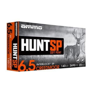 Ammo Incorporated 6.5 Creedmoor 140 Grain Soft Point Hunt SP 20/Box