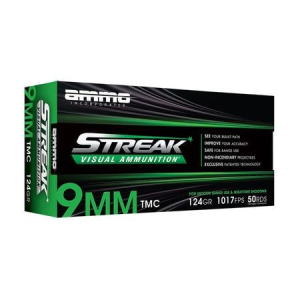 Ammo Incorporated 9mm Luger 124 Grain Total Metal Case Streak Visual 50/Box