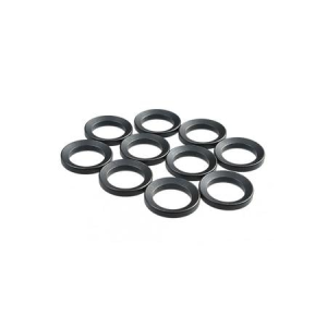 Strike Ind Black crush washers for AR-15 .223/5.56 with 1/2"x28 threads. For proper muzzle device alignment. Includes 10 washers