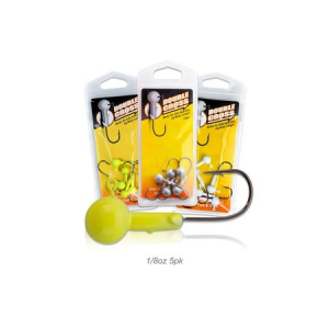 Crappie Magnet Double Cross Jig Head 1/8 oz 5 Pack - Chartruese