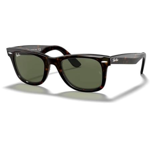 Ray-Ban Original Wayfarer Classic Sunglasses with Polished Tortoise Frame and Classic G-15 Green Lenses