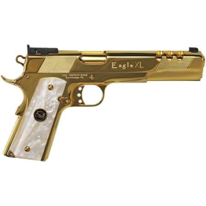 Iver Johnson 10WP Golden Eagle XL Deluxe Full Size Frame 10mm Auto Pistol with Iver Johnson Logo Grips