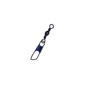 Eagle Claw Black Barrel Swivel with Safety Snap Size 1