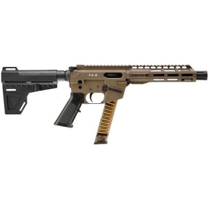 Freedom Ordnance FX9P 9mm Luger Pistol with KAK Shockwave Pistol Brace