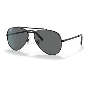 Ray-Ban New Aviator Sunglasses with Black Frame and Gray Lenses