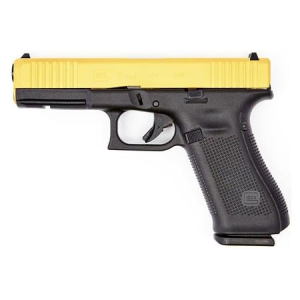 Glock Model 17 Gen5 9mm Pistol with Cerakote Gold Slide