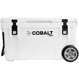 Caddis 55 Quart Wheeled Roto Molded Super Cooler White