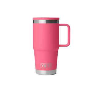 Yeti Coolers Rambler 20oz Travel Mug with Straw Tropical Pink