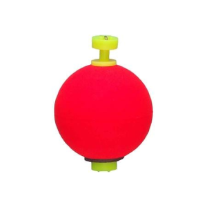 K And E 1 inch Foam Round Weighted Snap on Float Red