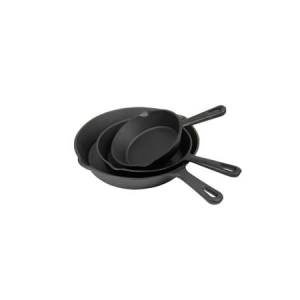 Stansport Pre-Seasoned Cast Iron Skillets 3 Piece Set